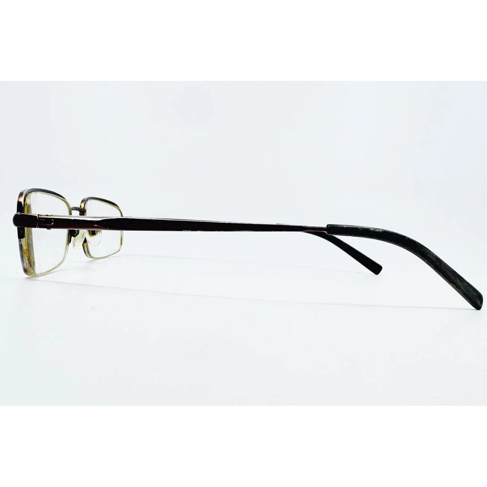 Sferoflex Eyeglasses Mens Brown Rectangle Half Rim 52-19-140 2203 284